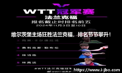 维尔茨堡主场狂胜法兰克福，排名节节攀升！